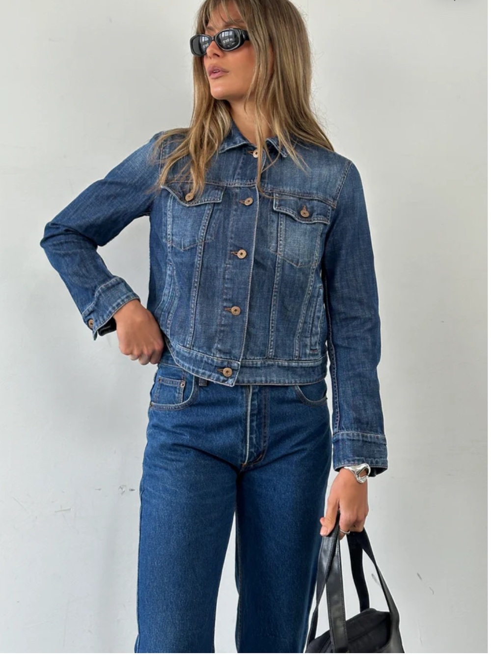 MaxMara Dark Indigo Jean Jacket Size 8